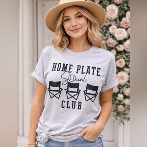Gray 'Home Plate Social Club' T-Shirt